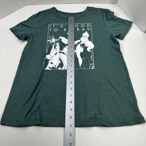 Disney Villains Women's Small It's Good To Be Bad Short Sleeve Tee Shirt Green - Picture 10 of 11